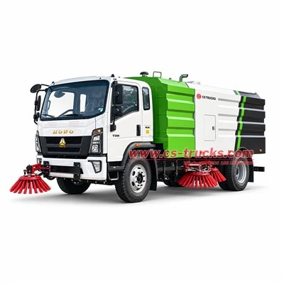 HOWO Small Street Road Cleaning Sweeper Truck