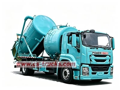 ISUZU 15000Liters Sludge Suction Water Jetting Truck