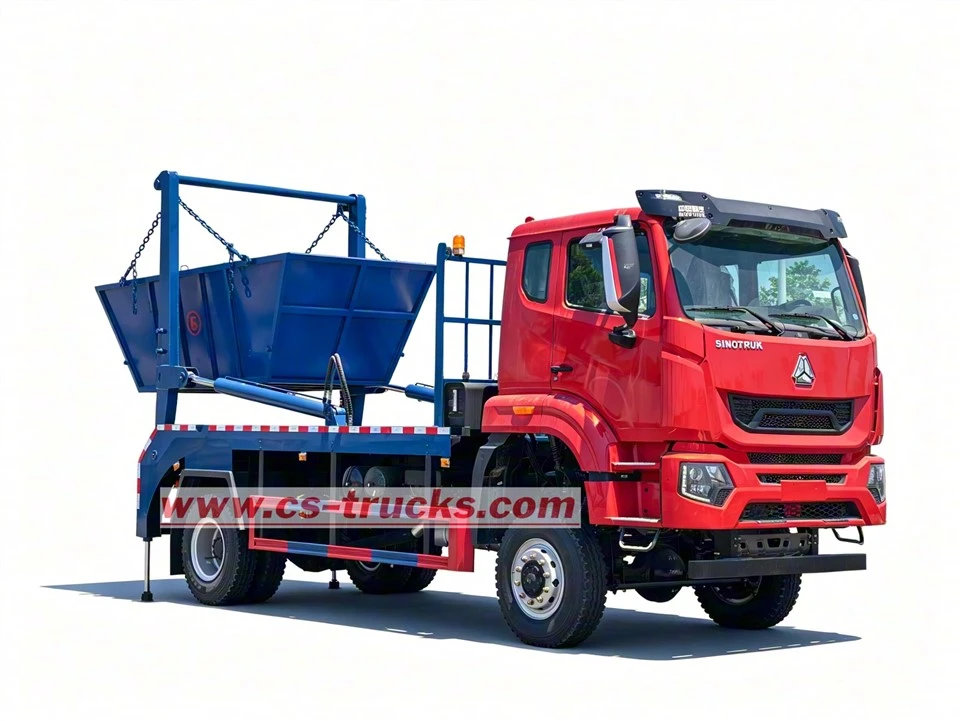 Tahiti HOWO 4X4 8Ton Skip Loaders Factory